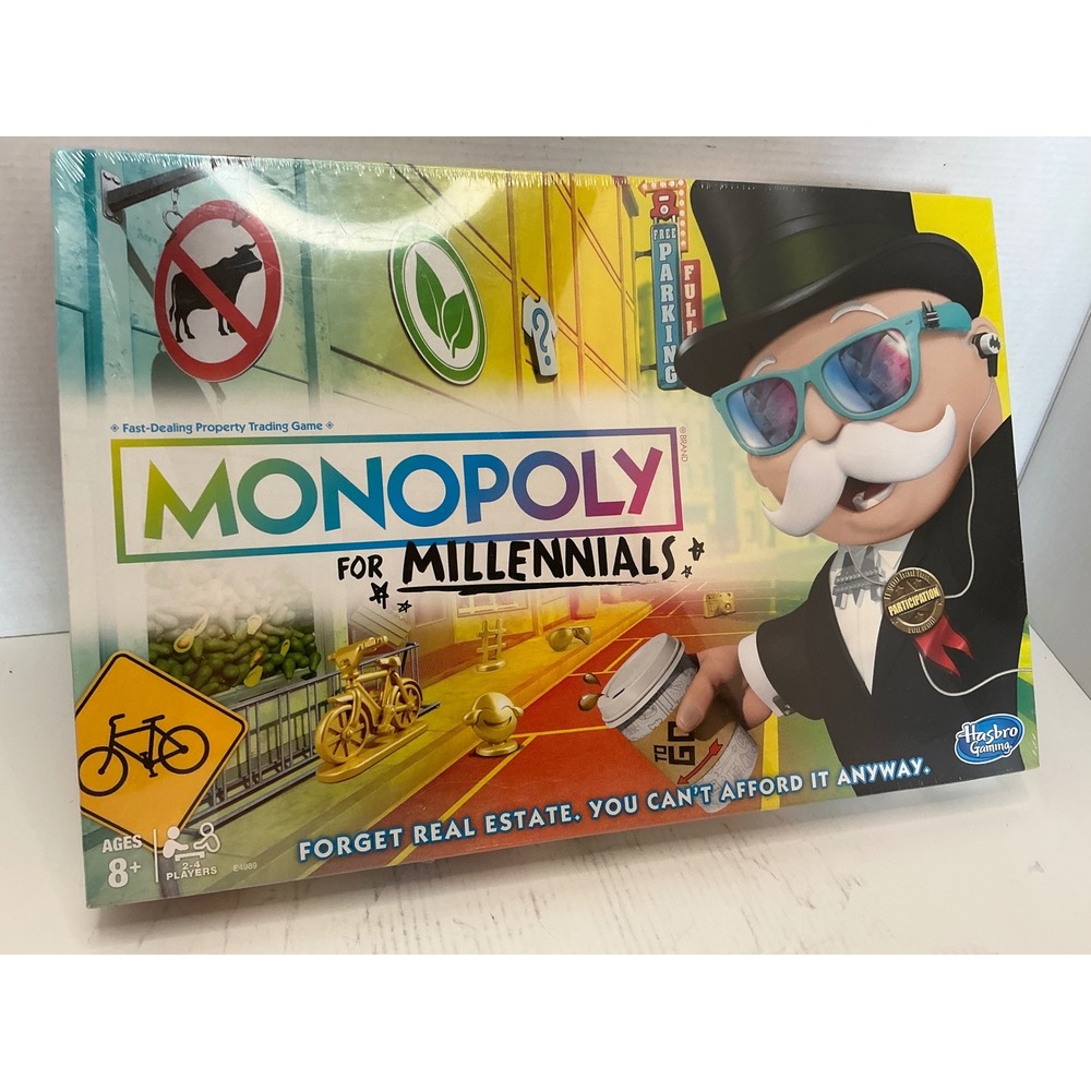 Hasbro Monopoly for Millennials Board Game Adulting Humor Strategy NWT